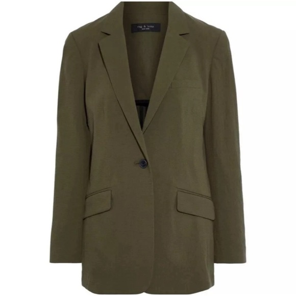 rag & bone Jackets & Blazers - NEW RAG & BONE Army Ames Linen Blazer